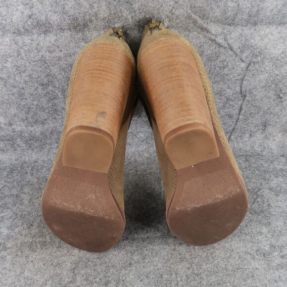 Dolce Vita Shoes Womens 7.5 Bootie Fashion Open Toe Cutout Chunky Heel Olive Zip - Picture 11 of 15